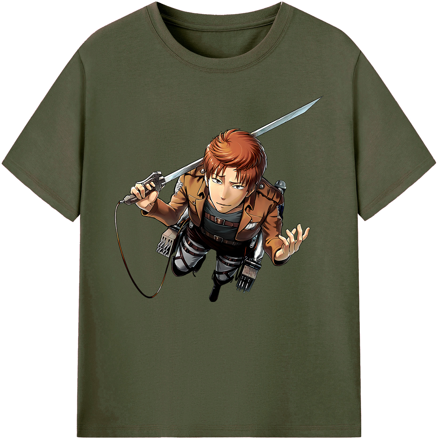 （画像用） 進撃の巨人 Attack on Titan 綿100％ メンズ半袖Tシャツ｜肌触りやわらか＆通気性